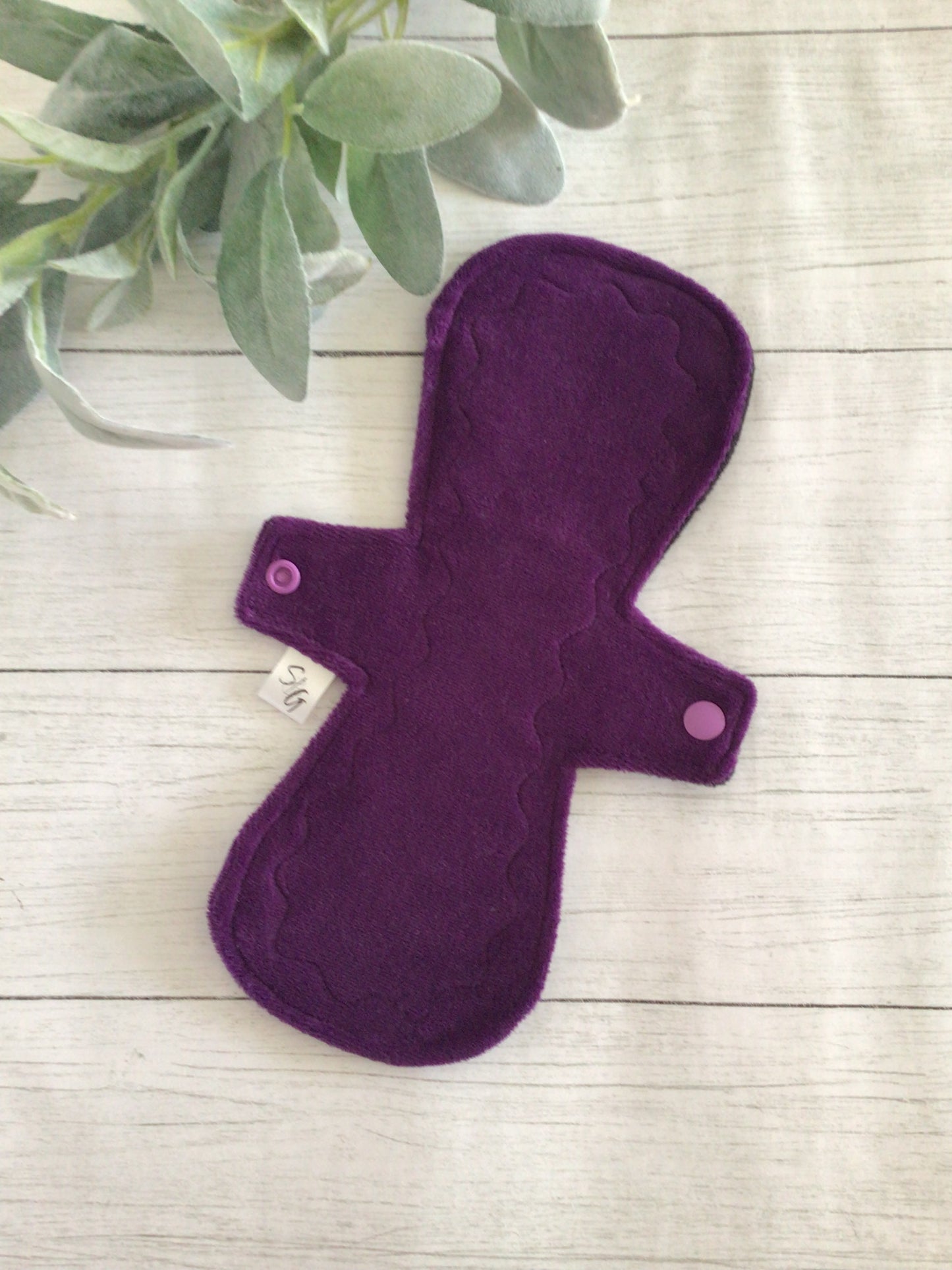 Petunia purple cotton velour cloth pads (made to order)