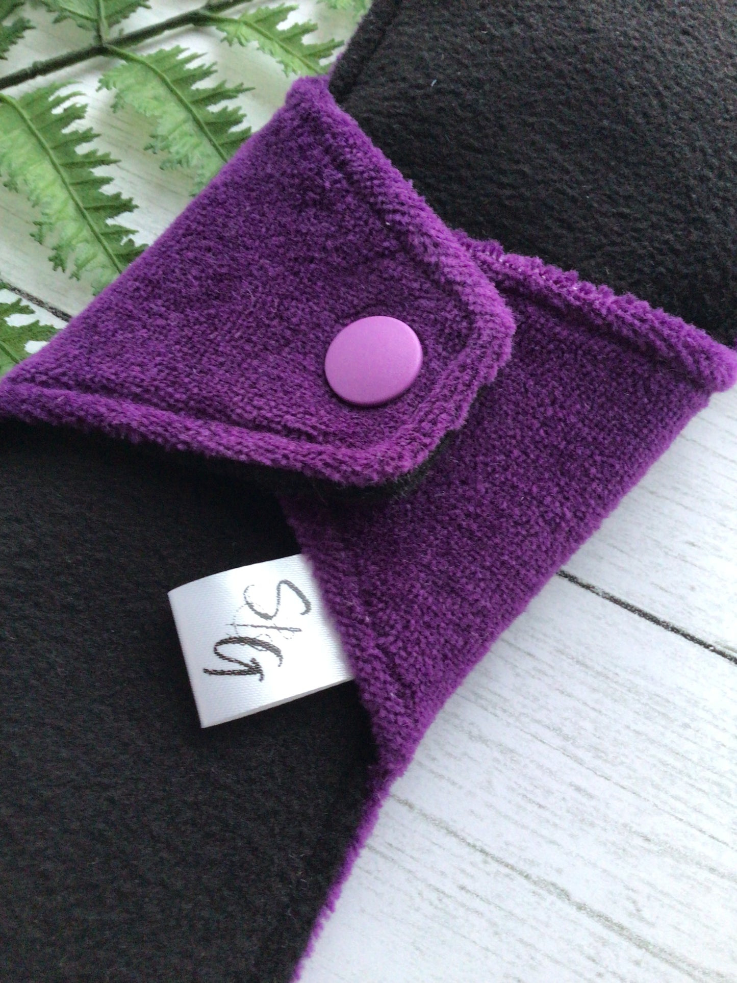 Petunia purple cotton velour gusher pad (made to order)