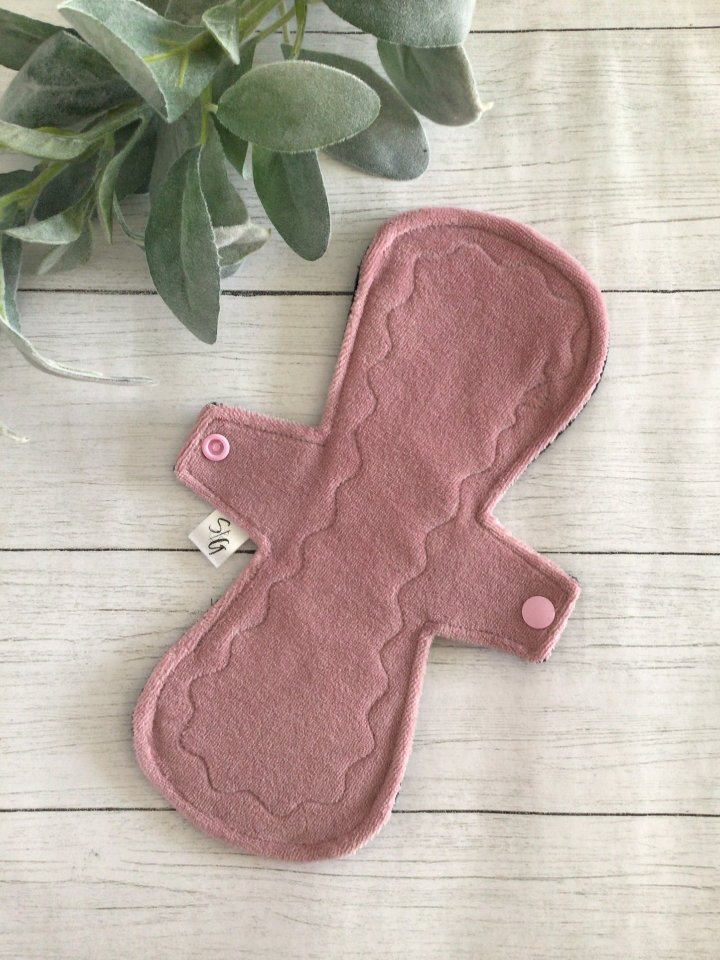 Dusty rose cotton velour cloth pads (made to order)