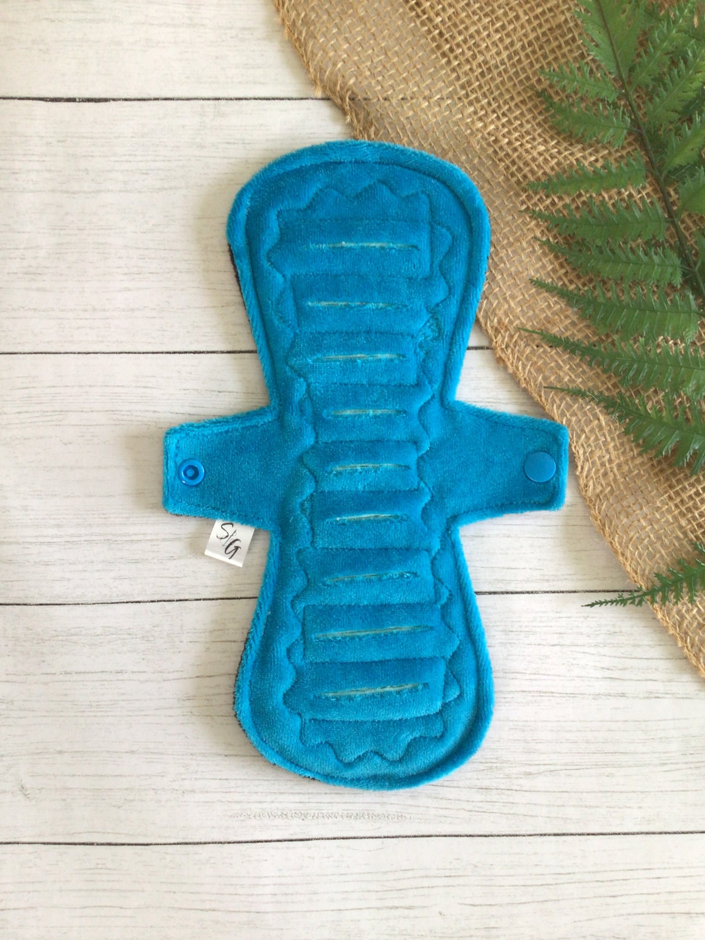 Turquoise cotton velour gusher pad (made to order)