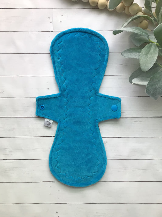 Turquoise cotton velour cloth pads (made to order)