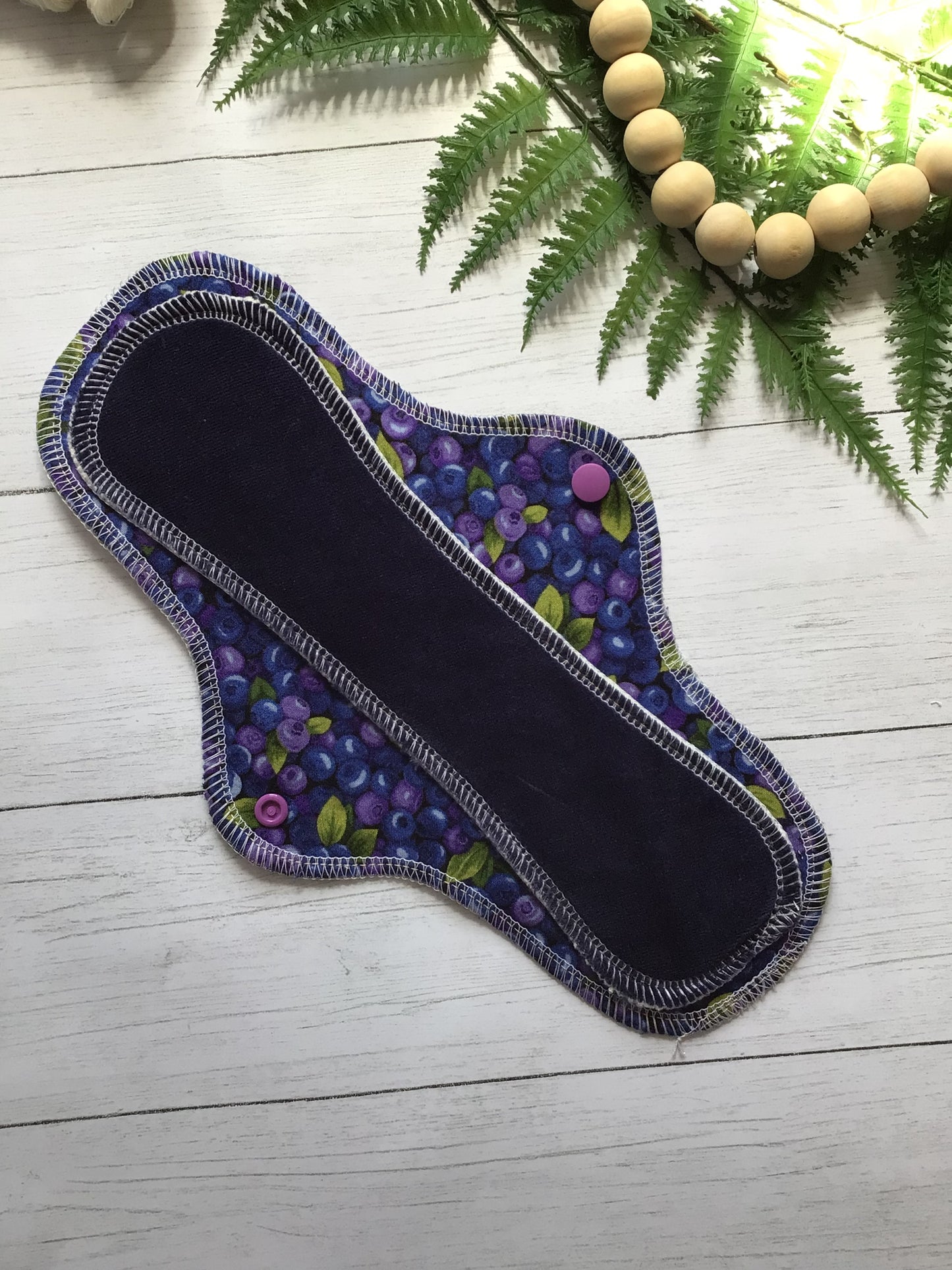 Blueberries Cotton velour wrap wing cloth pads (Made to order)