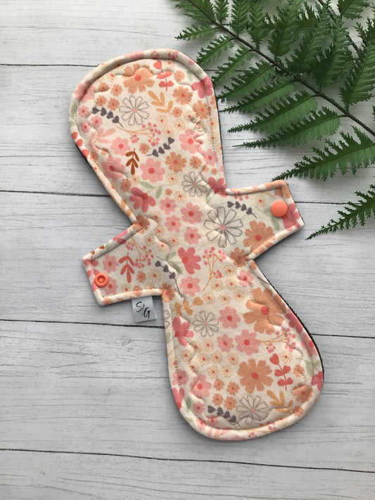 Organic cotton cloth pads *Valentine floral  (made to order)