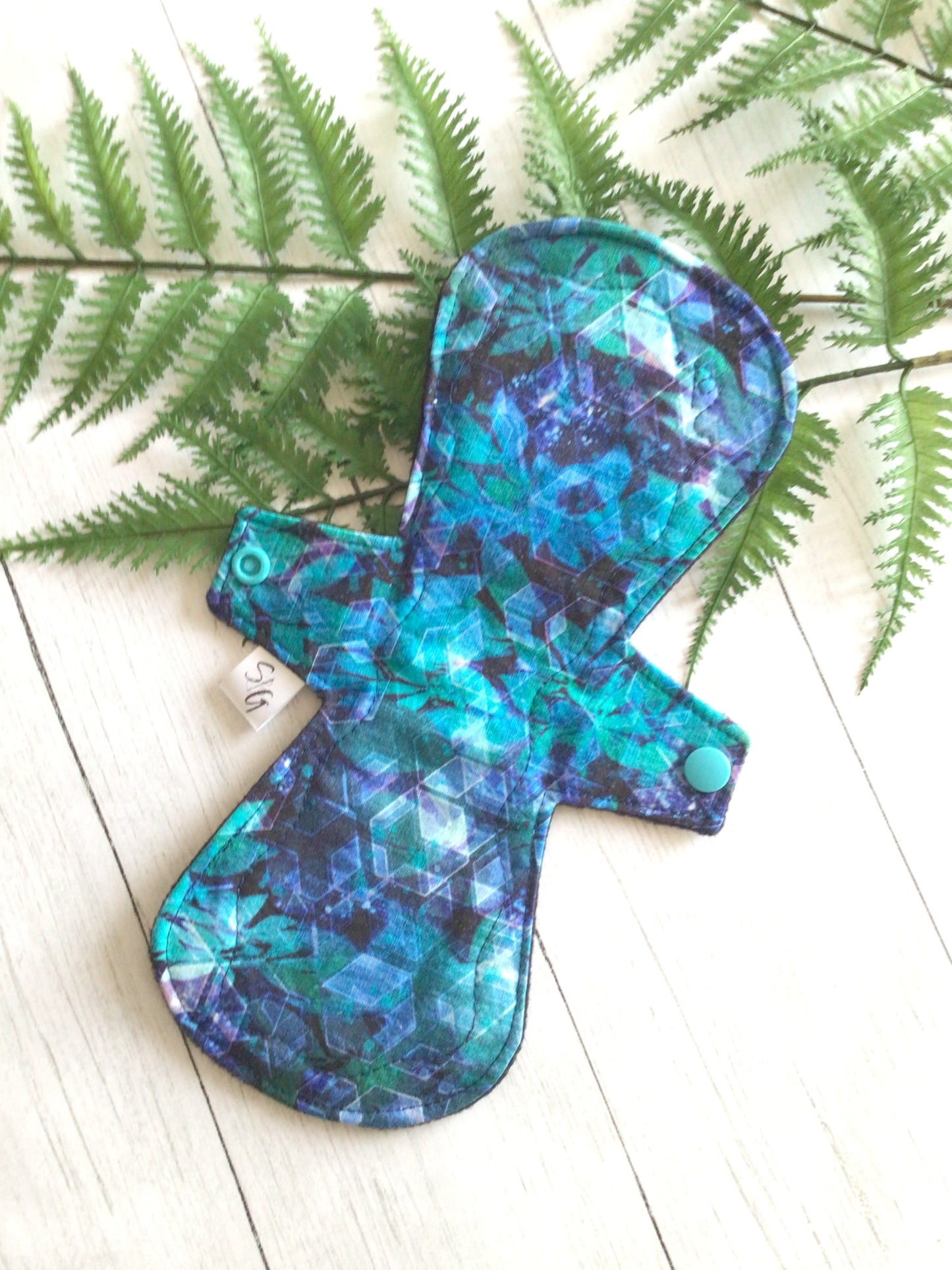 Visions of the Night cotton print cloth pads (teal)