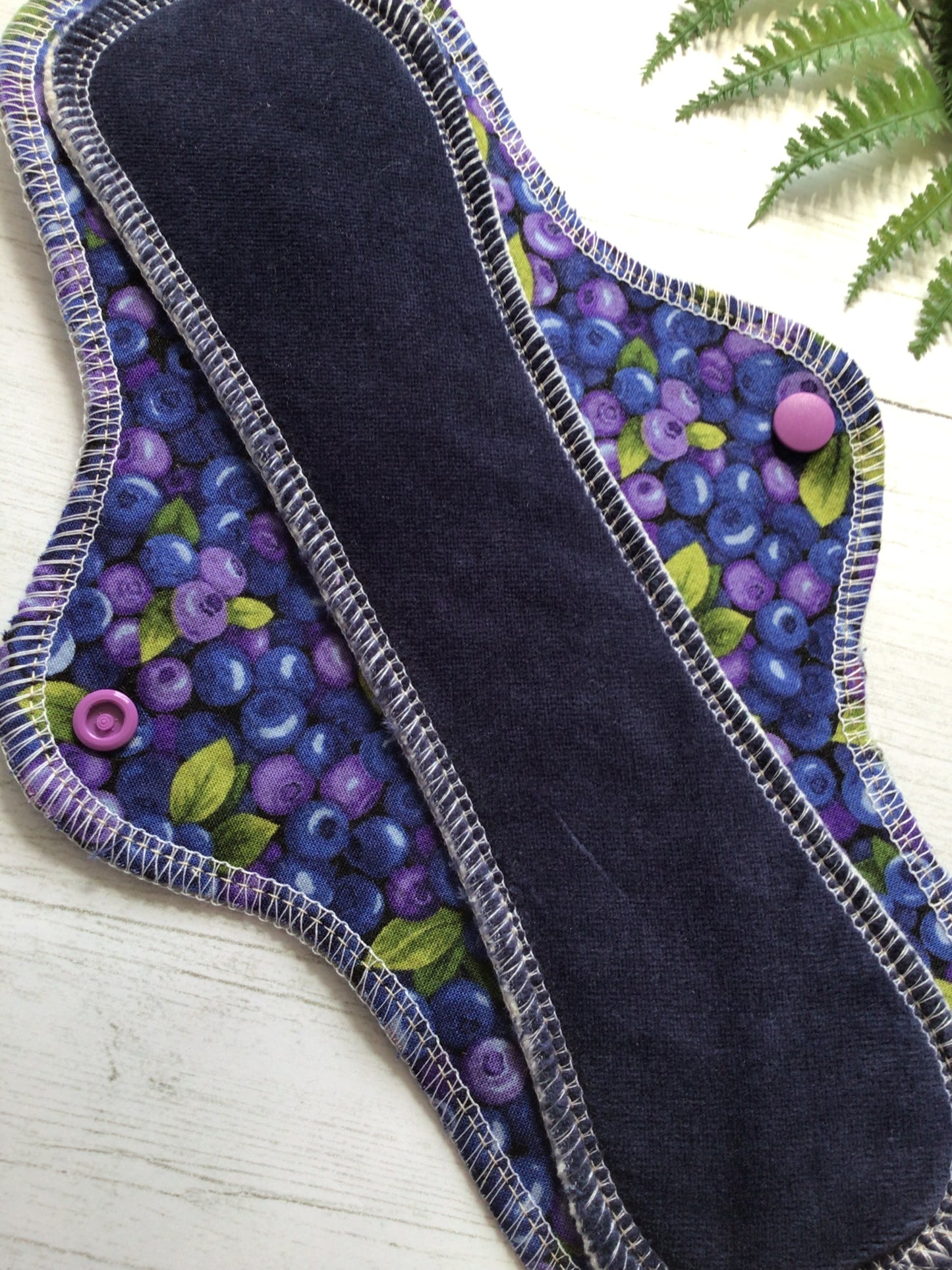 Blueberries Cotton velour wrap wing cloth pads (Made to order)